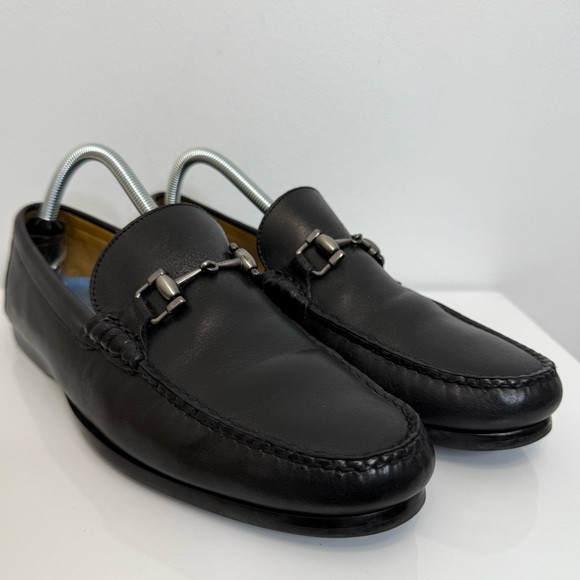 Peter Millar Black Leather Horse Bit Driving Loafer Shoe Men's 8.5 Slip On Moc